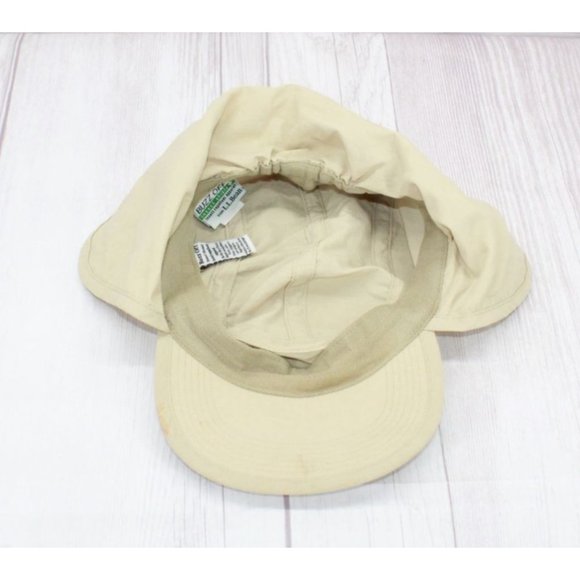 LL Bean Kids Tan Nylon Buzz Off Insect Shield Summer Trapper Hat Size L - Picture 8 of 9